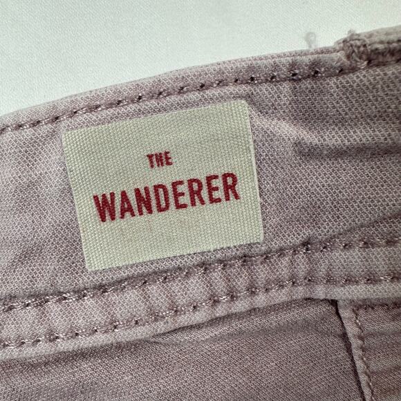 Anthropologie Pants Womens 27 Pink Wanderer Boho Utility Casual Bohemian Cotton - Picture 4 of 12